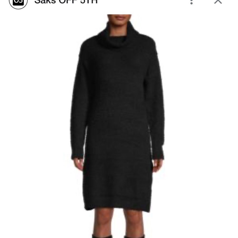 Banana Republic Factory Black Long Sleeve Cozy Design Dress NWT